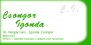 csongor igonda business card